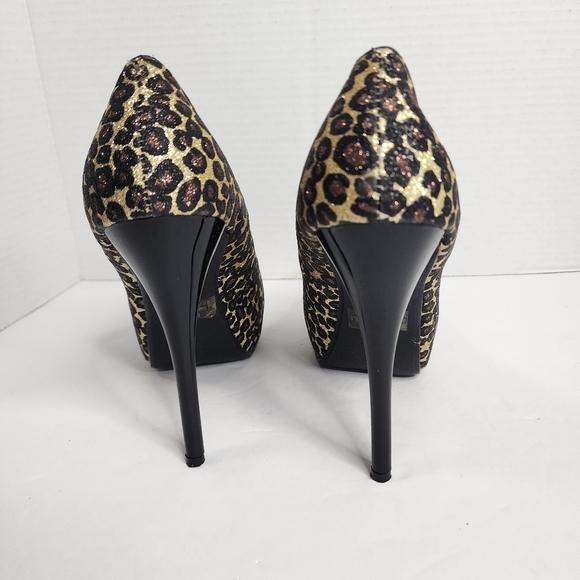 Shi by Journey 5 in Heel in Sparkling Brown Leopard Print Size 9 - Picture 4 of 9